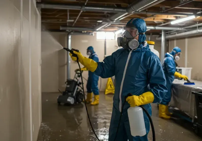 Basement Sanitization and Antimicrobial Treatment process in Winterset, IA