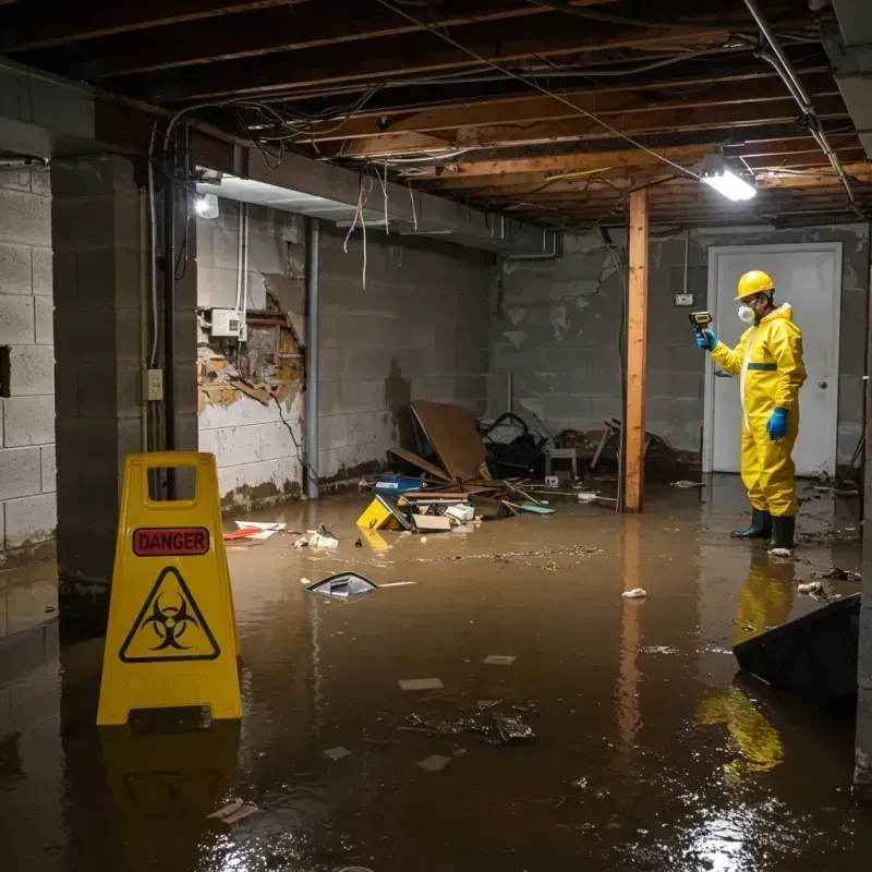 Flooded Basement Electrical Hazard in Winterset, IA Property