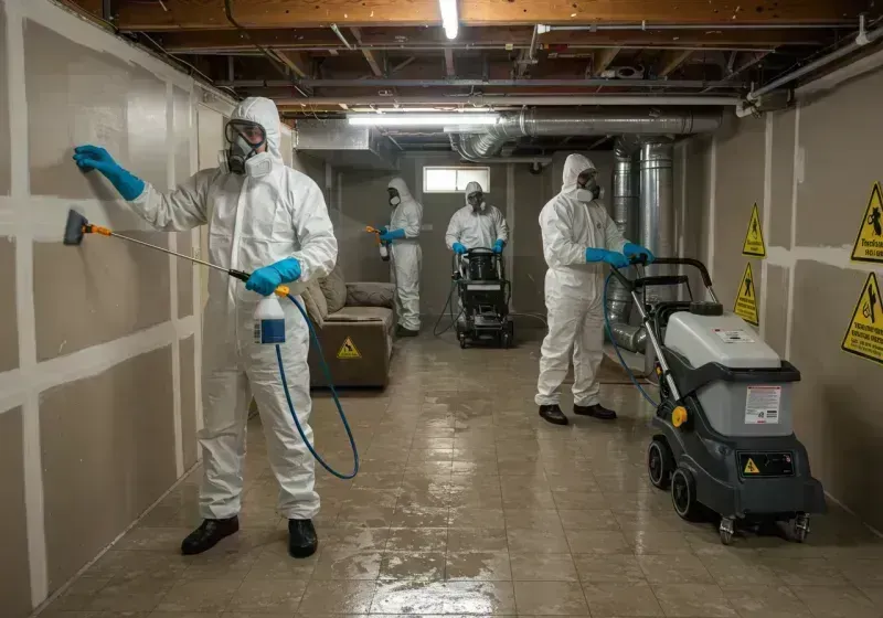 Basement Moisture Removal and Structural Drying process in Winterset, IA